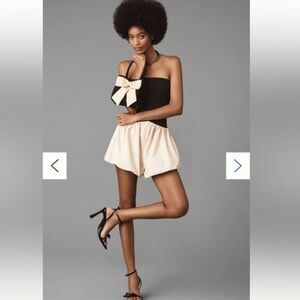 Maeve Black and Cream Bubble Romper